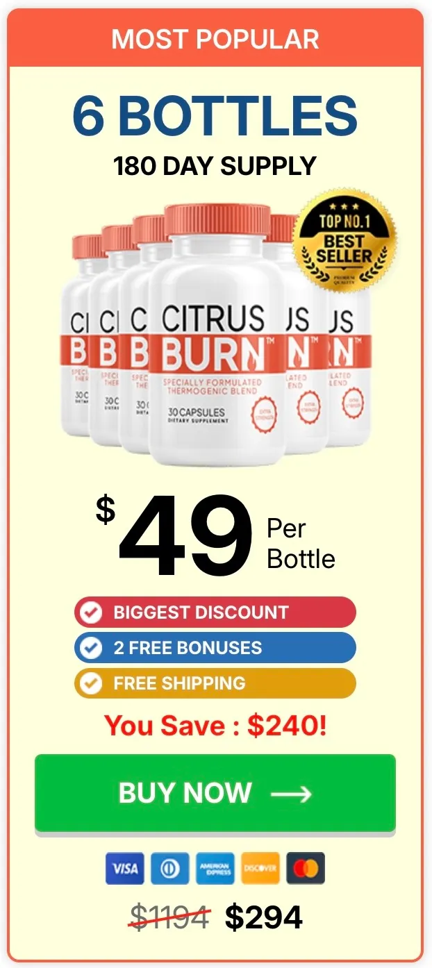 CitrusBurn 6 bottles pack - most popular